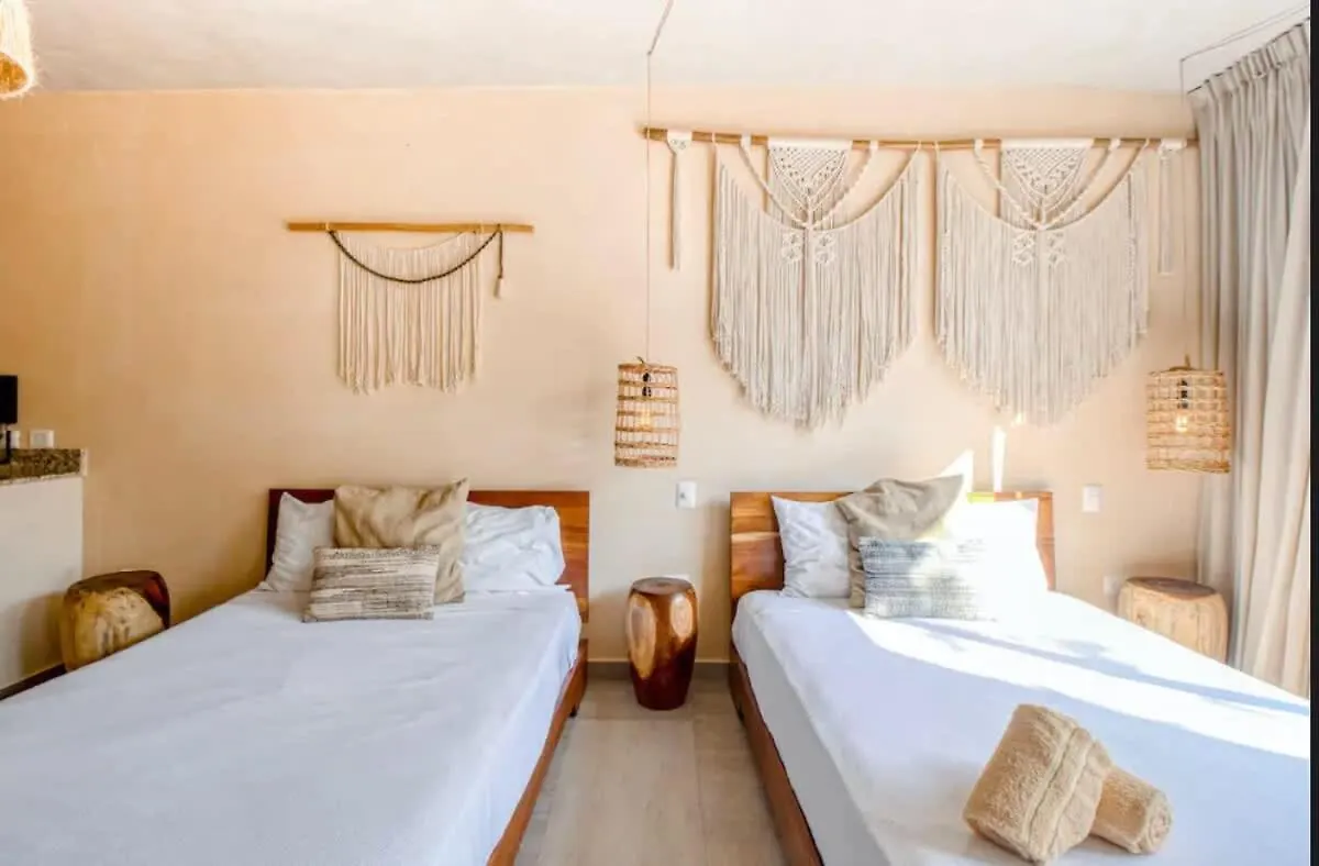 Tulum Center Family Double Suite Four Guest With Free Parking Pool Ac Kitchenette Near Beach Mexico